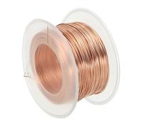 PATIKIL 196.85 Feet Solid Bare Copper Wire,22 Gauge 99.96% Pure Copper Wire 0.6mm Soft Beading Wire Metal Plant Stem Ties for Jewelry Craft (60m)