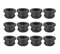 PATIKIL 19mm / 3/4 Inch Drill Hole,9/16 Inch ID Rubber Grommets, 12Pcs Top Hat Grommet for Wiring Eyelet Ring Gasket Automotive Firewall Cable Hole Plugs Wires Protection, Black
