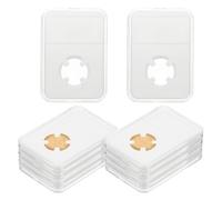 PATIKIL 19mm Coin Slab Display Holder, 10Pcs Clear Coin Case Storage Plastic Four-Point Box for Coin Collectors Collection Protection Organize