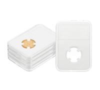 PATIKIL 19mm Coin Slab Display Holder, 5Pcs Clear Coin Case Storage Plastic Four-Point Box for Coin Collectors Collection Protection Organize