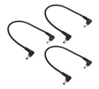 PATIKIL 1Ft 5.5 x 2.1mm Male to Male DC Power Cable, 3Pcs 18AWG Wire Adapter 90 Degree Right Angle Connector Cord for LED Strip DVR Router Surveillance Camera