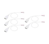 PATIKIL 1Ft USB 2.0 Female to 2 Pin Bare Wire Pigtail Cable, 5pcs 22AWG Power Cords Extension Connector Adapter for Charging Equipment DIY Repair, White