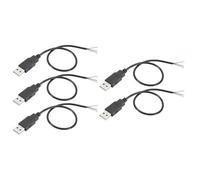 PATIKIL 1Ft USB 2.0 Male to 4 Pin Bare Wire Pigtail Cable, 5pcs 28AWG Data Power Cords Extension Adapter for Charging Equipment DIY Repair Replace, Black