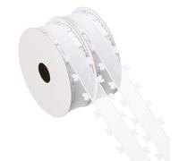 PATIKIL 1Inch x 20Yard Organza Chiffon Ribbon, 2 Rolls Sheer Heart Decorative Ribbon for Valentine's Day Gift Wrapping Bouquet Bows Craft DIY Decoration, White