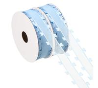 PATIKIL 1Inch x 20Yard Organza Chiffon Ribbon, 2 Rolls Sheer Heart Decorative Ribbon for Valentine's Day Gift Wrapping Bouquet Bows Craft DIY Decoration, Sky Blue