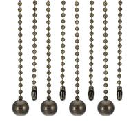 PATIKIL 1M 3.3ft Ceiling Fan Pull Chain, 4 Pcs Beaded Pulls Cord Extender Ball Pendant for Fan Light Chandelier Table Lamp Pulling Switch, Bronze