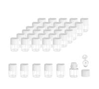 PATIKIL 1ml Essential Oil Bottles, 36 Pack Clear Glass Bottles with Orifice Reducer Sample Vial Slim Screw Cap Storage Vials Container, White
