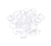 PATIKIL 1ml Watercolor Pans, 50 Pack Empty Half Pans Plastic Watercolor Tins for Watercolor Oils Acrylic Painting Travel Tin Case Palette Style 2, Clear