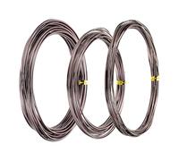 PATIKIL 1mm/1.5mm/2mm Bonsai Training Wire, 3 Roll Floral Wire Stems Anodized Aluminum Tree Wire 16.4 Feet for Gardening Branch Fixing, Brown