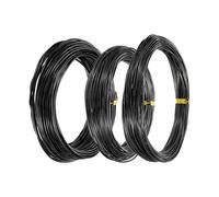 PATIKIL 1mm/1.5mm/2mm Bonsai Training Wire, 3 Roll Floral Wire Stems Anodized Aluminum Tree Wire 49.2 Feet for Gardening Branch Fixing, Black