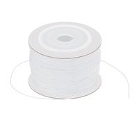 PATIKIL 1mm x 142 Yard Nylon Satin Cord, Nylon Beading String Knotting Cord Chain Braided Rope for Bracelets Jewelry Trim Chinese Knot, White