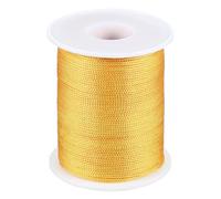 PATIKIL 1mm x 393feet Nylon String for Bracelets Braided Nylon Cord Nylon Thread for Wind Chime Beading Necklaces Blinds DIY Craft Jewelry Making, Yellow