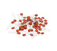 PATIKIL 1nf 50V Ceramic Disc Capacitor, 50 Pcs Ceramic Chip Capacitor Assortment Kit for Power Circuits Industrial Equipment,Brown Red