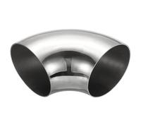 PATIKIL 1pcs 90 Degree Mandrel Bend Elbow, 80mm OD Steel Exhaust Elbow Exhaust Piping Connector 304 Stainless Steel for Exhaust Pipe Stair Handrail HVAC
