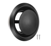 PATIKIL 1Set 4 Inch Round Ceiling Diffuser, 304 Stainless Steel Adjustable Wall Air Vent Diffuser Vent Duct Cover Exhaust Supply for Kitchen Bathroom Garage, Black