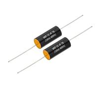 PATIKIL 1uF 250AC/400DC V Axial Capacitor, 2 Pcs CBB20, Black, Round, Aluminium Plastic, Through-Hole Mount, 1 μF, 5% Tolerance, Capacitor, capacitor