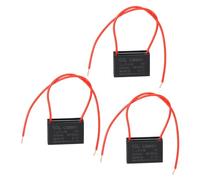 PATIKIL 1uF 450V CBB61 Capacitor, 3Pcs Ceiling Fan Capacitor, Black, Rectangular, Polypropylene