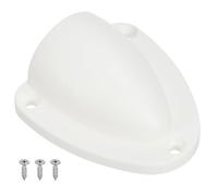 PATIKIL 2-1/2" Nylon Marine Wire Cable Vent Cover, 1 Pcs Plastic Clam-shell Vent Cap with Installation Screws for Boat Yacht, White