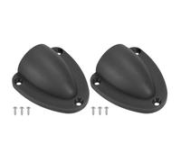 PATIKIL 2-1/2" Nylon Marine Wire Cable Vent Cover, 2 Pcs Plastic Clam-shell Vent Cap with Installation Screws for Boat Yacht, Black