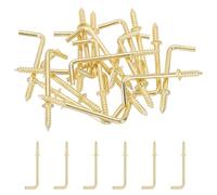 PATIKIL 2.1 Inch Ceiling Hooks for Hanging Plants, 20 Pcs Copper Plating Metal Screw-in Ceiling Cup Hooks L Shape Self-Tapping Screw Eye Bolt for Indoors Outdoors