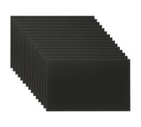 PATIKIL 2.1x3.3 Inch Anodized Aluminum Sheet Metal, 15Pcs Laser Plates Engraving Blanks 0.8MM Thin Rectangle for Crafting DIY House Laser Engraving, Black