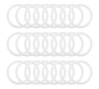 PATIKIL 2.2 Inch Dream Catcher Rings, 24 Pcs Plastic Macrame Wreath Floral Round Ring Hoop for Home Car DIY Craft Wedding Wall Hanging Decorations, White