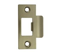 PATIKIL 2-3/4" Door Lock Strike Plate,1 Pcs Stainless T Strike Deadbolt Strike Plate,Door Backplate for Interior Exterior Door Use(Large Hole), Bronze