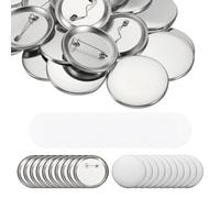 PATIKIL 2.3 Inch 58mm Button Making Kit, 100 Pcs Round Badge Blank Buttons, Clear