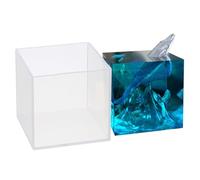 PATIKIL 2.3 Inch Large Square Resin Mould, Cube Silicone Moulds for Epoxy Resin Blank Casting Mould for DIY Craft Home Decorations Making Tool, White