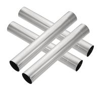 PATIKIL 2.36 Inch Stove Pipe, 4Pcs Stainless Steel Thickened Lengthen Straight Tent Stove Chimney Pipe Flue Extension for Camping Stove Vent Smoke Exhaust, 15.75 Inch Length