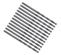 PATIKIL 2.3mm Drill Bit #43, Jobber Straight Shank M2 High-Speed Steel 135°Split Point Tip Nitriding Black for Stainless Steel Hard Metal - 12 Pack