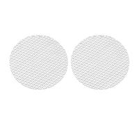 PATIKIL 2.4" Diameter 304 Stainless Steel Perforated Sheet, 2 Pcs 0.06" Hole 19GA Expanded Metal Mesh Round Slices Plate Screen Decorative Meshes for Ventilation Grill Smoking, Silver Tone