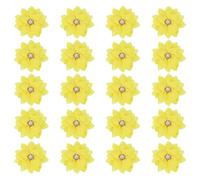 PATIKIL 2.4" Fabric Brooches Flowers, 20pcs x Chiffon Flowers, Yellow, Wedding, Occasion Type: Weddings, Casual