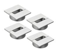 PATIKIL 2.4 Inch Desk Grommet, 4Pcs Cable Grommet Wire Management Cable Hole Cover Cord Organizer for Office Home Table Countertop, Silver