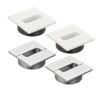 PATIKIL 2.4 Inch Desk Grommet, 4Pcs Cable Grommet Wire Management Cable Hole Cover Cord Organizer for Office Home Table Countertop, Silver White
