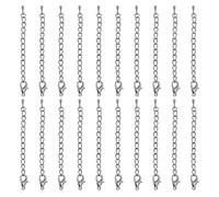 PATIKIL 2.4 Inch Necklace Extenders, 20 Pcs Lobster Clasp Bracelet Extender Lobster Necklace Extenders for DIY Jewelry Findings Necklace Making Crafting Anklets, Black