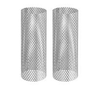 PATIKIL 2.4 Inch Stove Pipe Spark Arrestor Screen, 2Pcs 304 Stainless Steel Filter Chimney Flue 0.12 Inch Hole for Camping Tent Stove Accessories Vent Exhaust, 7.09 Inch Length