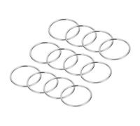 PATIKIL 2.4" Metal O Rings, 12 Pcs 304 Stainless Steel O-Ring Heavy Smooth Round Rings for Macrame, DIY Craft, Hardware, Keychain, Belt, Dog Leash, 4mmx60mm