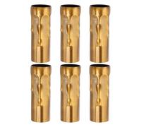 PATIKIL 2.4" Tall Candle Covers Sleeves, 6 Pcs Metal E14 Chandelier Socket Sleeves with Dripping Candelabra Base Accessories Bulb Light Base Holder for Lighting Lamps DIY, Gold Bronze