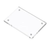 PATIKIL 2.4" x 3.5" x 0.2" Acrylic Picture Frame, Magnetic Photo Frames Display Double Sided for Family Home Office, Clear