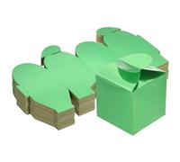 PATIKIL 2.48x2.48x3.15 Inch Favor Boxes, 100 Pcs Candy Party Gift Boxes for Wedding Mother's Day Easter Anniversary Christmas Graduation Celebration, Reflective Green