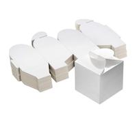 PATIKIL 2.48x2.48x3.15 Inch Favor Boxes, 100 Pcs Candy Party Gift Boxes for Wedding Mother's Day Easter Anniversary Christmas Graduation Celebration, Reflective Silver