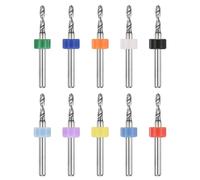 PATIKIL 2.4mm Micro Drill Bits 1/8" Shank Carbide Tungsten Steel 135° Mini Small Bits Print Circuit Board Drilling Tool for CNC Engraving Precision Machinery - 10 Pack