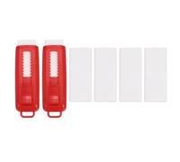 PATIKIL 2+4Pack Erasers, Sliding Retractable Eraser Push Pull Cute Pencil Eraser Soft Large Easy to Clean with Plastic Sleeve for Sketching Drawing Artists Teacher Pencils, Bright Red TPR