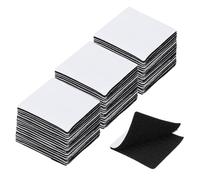 PATIKIL 2.4x2.4 Inches Hook and Loop Dots, 40 Sets Nylon Blend Square Self Adhesive Tape Strong Sticky-Back Fasteners Double-Sided Adhesive Strip for Office Home Crafting, Black