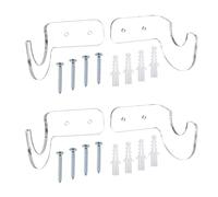 PATIKIL 2.4x3x2 Light Saber Stand Wall Mount, 2 Pairs Acrylic Light Sword Display Holder Wall Bracket Baseball Bats Rack for Home Light Saber Sword, Clear