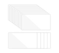 PATIKIL 2.4x4.3" Adhesive Index Card Pockets with Top Open for Loading, 15Pcs Plastic Label Holders for Organizing and Protecting Business Card Library Card Storage Bins Photo, Clear
