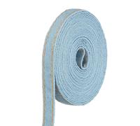 PATIKIL 2/5" Denim Ribbon, Total 3.3 Yard Layering Jean Fabric Craft Pure Color Strip for Bow DIY Making Hair Clip Garment Sewing Decorations, Light Blue