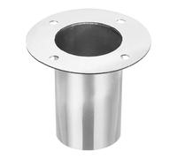 PATIKIL 2.5" Duct Connector Flange, Straight Pipe Exhaust Flange Stainless Steel Pipe Hose Duct Collar for Heating Cooling Ventilation HVAC System