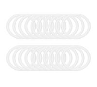 PATIKIL 2.5 Inch Dream Catcher Rings, 20 Pcs Plastic Macrame Wreath Floral Round Ring Hoop for Home Car DIY Craft Wedding Wall Hanging Decorations, White